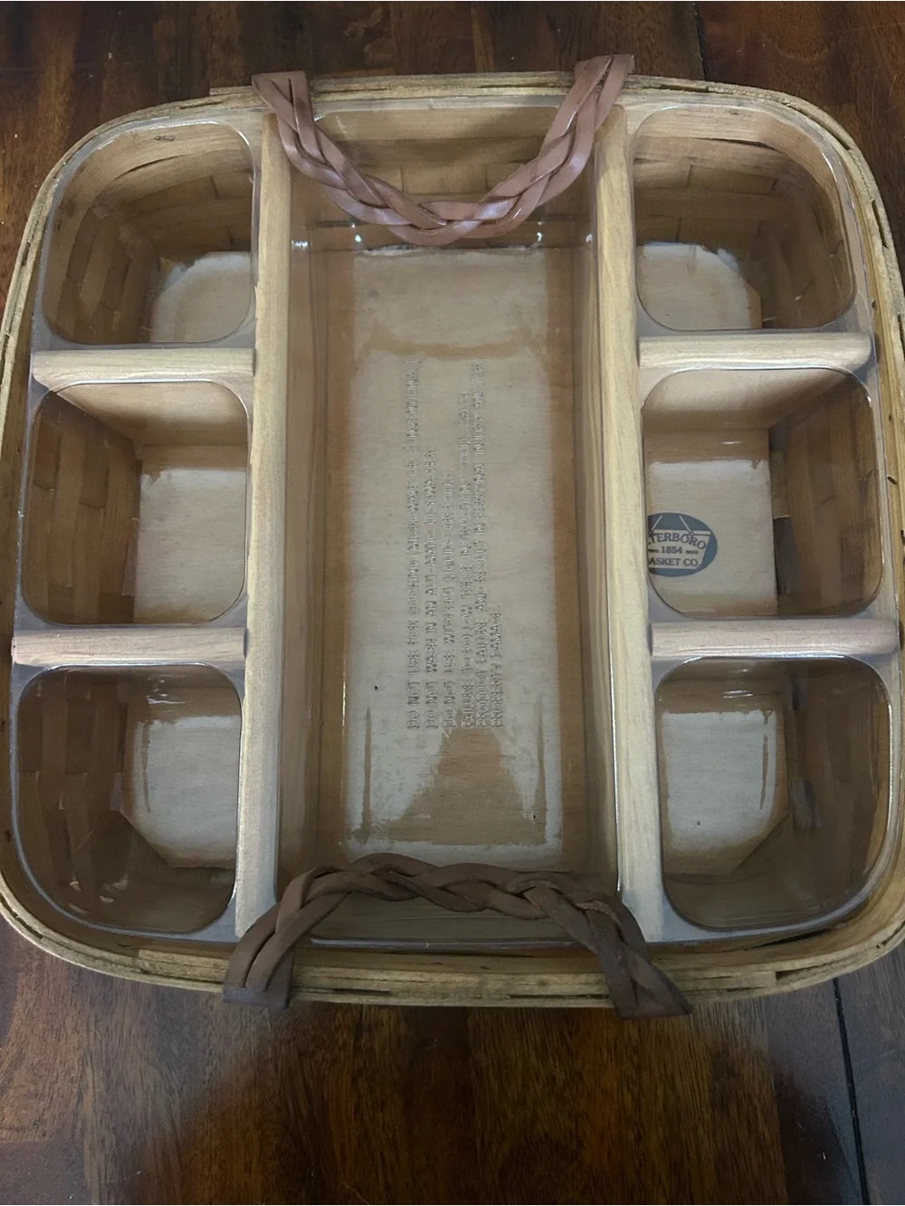 Peterboro Basket Buffet Caddy Snack Basket Chip Dip